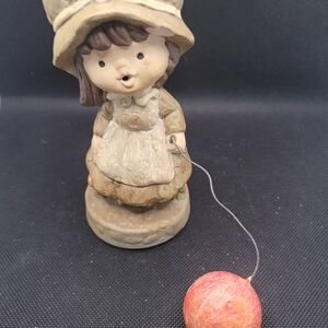 Enesco Tan and Red Figurine with Balloon